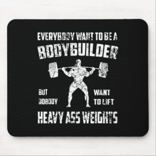 Lustigt Bodybuilding Shirts. Perfekt som utövar kv Musmatta