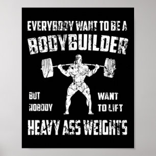 Lustigt Bodybuilding Shirts. Perfekt som utövar kv Poster
