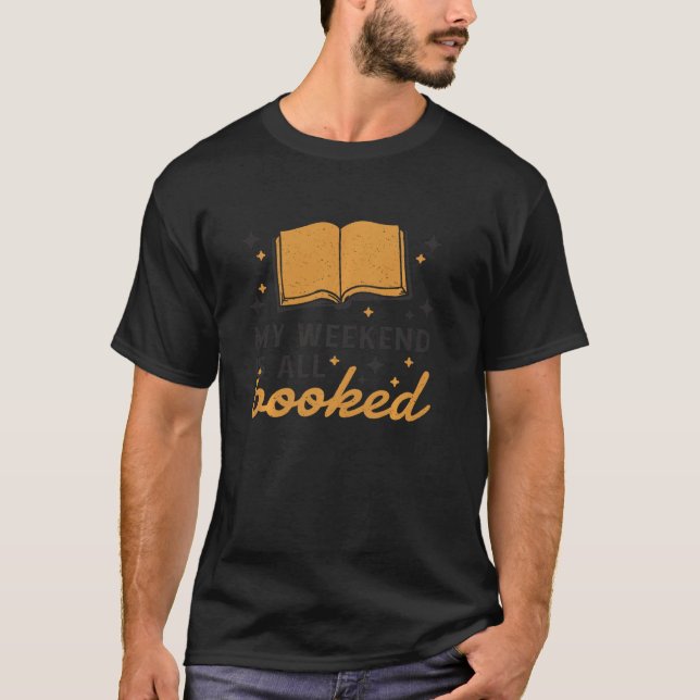 Lustigt Bok Helg bokas i Bibliotek B T Shirt (Framsida)