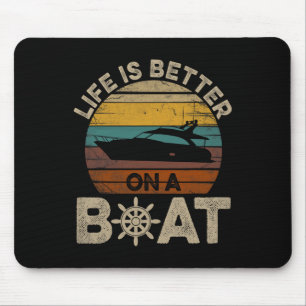 Lustigt Boot Retro ger liv bättre på en båt Musmatta