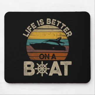 Lustigt Boot Retro ger liv bättre på en båt Musmatta