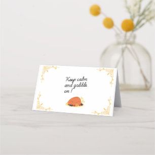 Lustigt bord-midplatskort för thanksgiving placeringskort