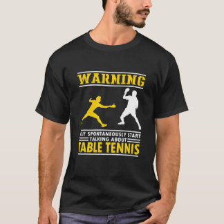Lustigt Bord Tennis Sstickande. Ping Pong Player-c T Shirt