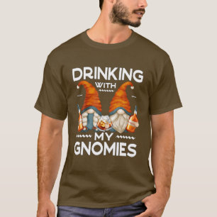 Lustigt Bourbon Gnomes För manar - dricka med min  T Shirt