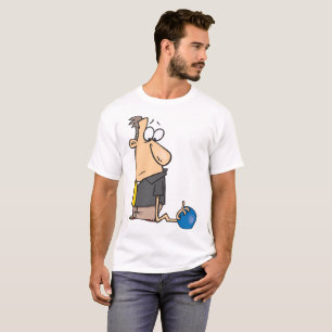 Lustigt Bowlareare tecken för Ledsen med Bowling B T Shirt