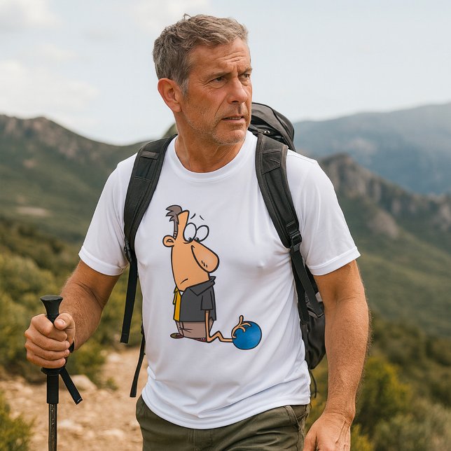 Lustigt Bowlareare tecken för Ledsen med Bowling B T Shirt (Skapare uppladdad)