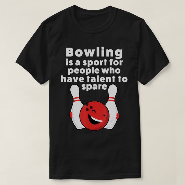 Lustigt Bowling för kvinnor, Manar eller barn T Shirt (Design framsida)