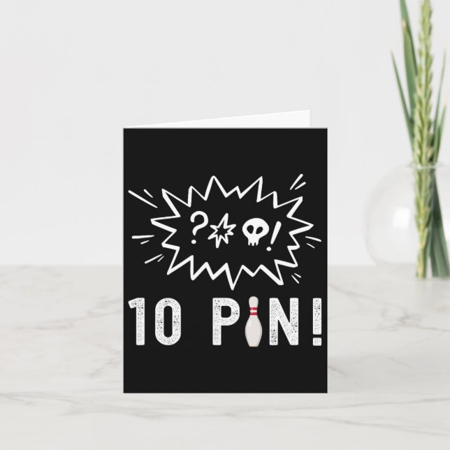 Lustigt Bowling, jag hatar tio Pin Bowling Kort (Framsida)