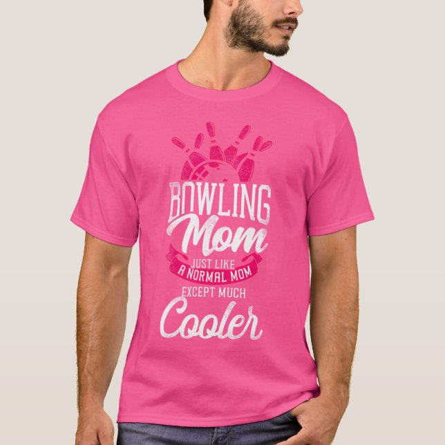 Lustigt Bowling Mamma Bowling Mamma precis som ett T Shirt (Framsida)