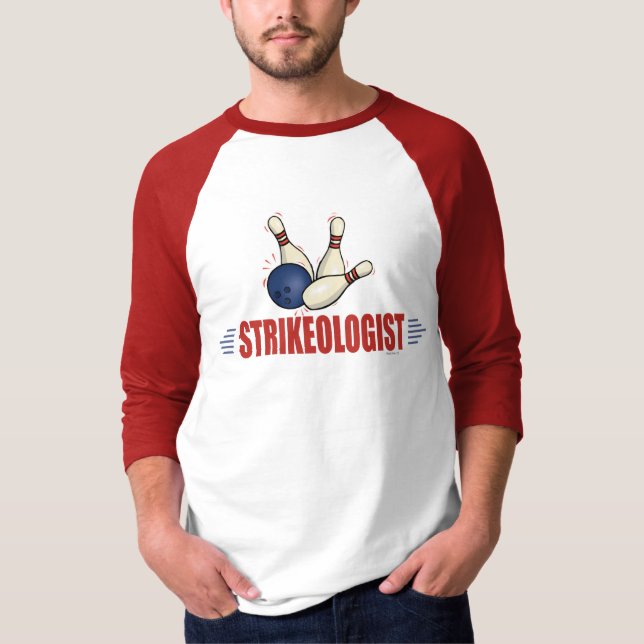 Lustigt Bowling Tee (Framsida)