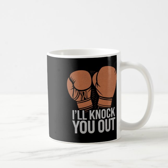 Lustigt Boxer knackar ut dig ur Boxing-handskar ja Kaffemugg (Höger)