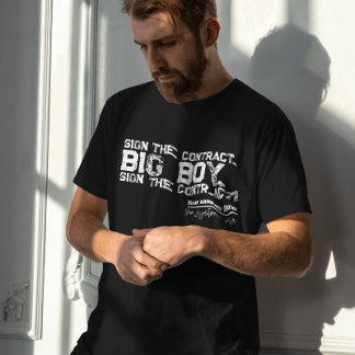 Lustigt Boxing Underteckna kontraktet med stor poj T Shirt