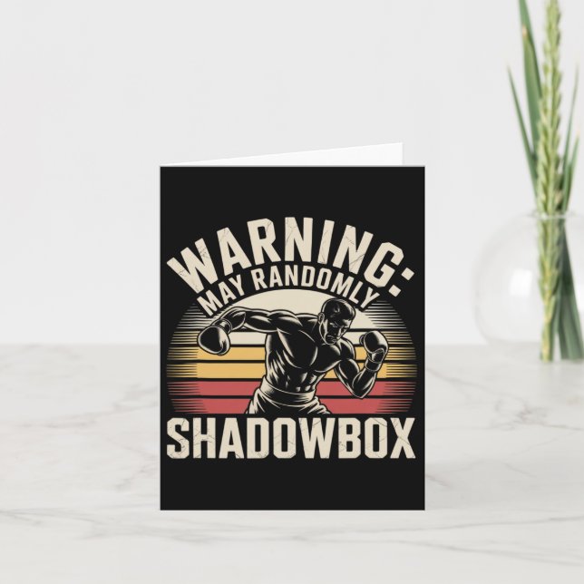 Lustigt Boxing Warning I Shadowbox Daily Shadowbox Kort (Framsida)