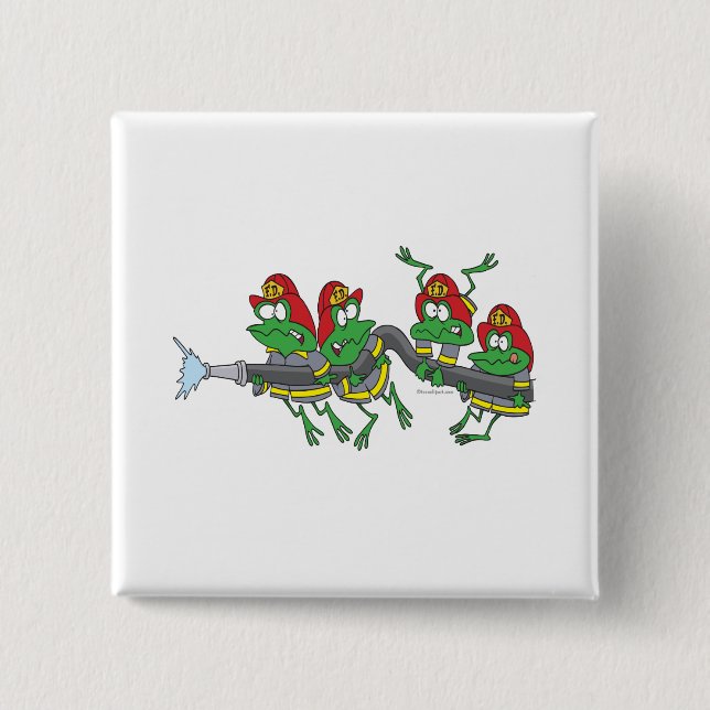 Lustigt brandggrodor knapp (Framsida)