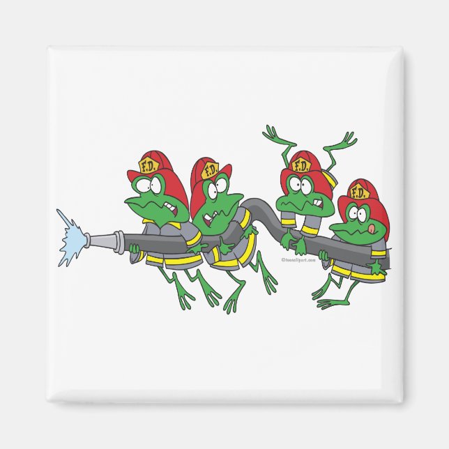 Lustigt brandggrodor magnet (Framsidan)