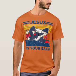 Lustigt brasilianskt Jiu Jitsu Jesus har ryggen T Shirt