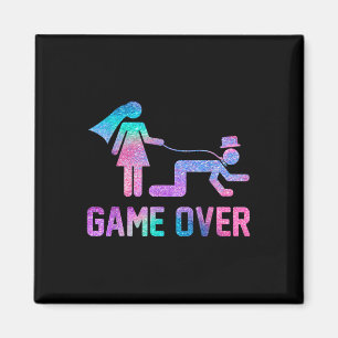 Lustigt bride och Groom Meme Giftermål spelar en u Magnet