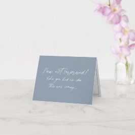 Lustigt Bridesmaid frieri, Dusty Blue Modern scrip Kort