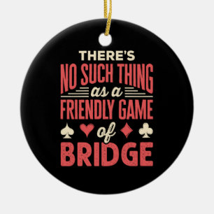 Lustigt Bridge Player-nummer Sak som Friendly Game Julgransprydnad Keramik