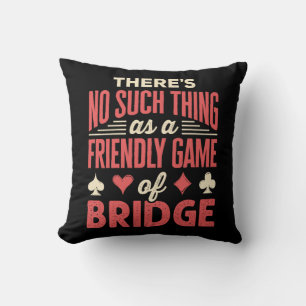 Lustigt Bridge Player-nummer Sak som Friendly Game Kudde
