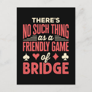Lustigt Bridge Player-nummer Sak som Friendly Game Vykort