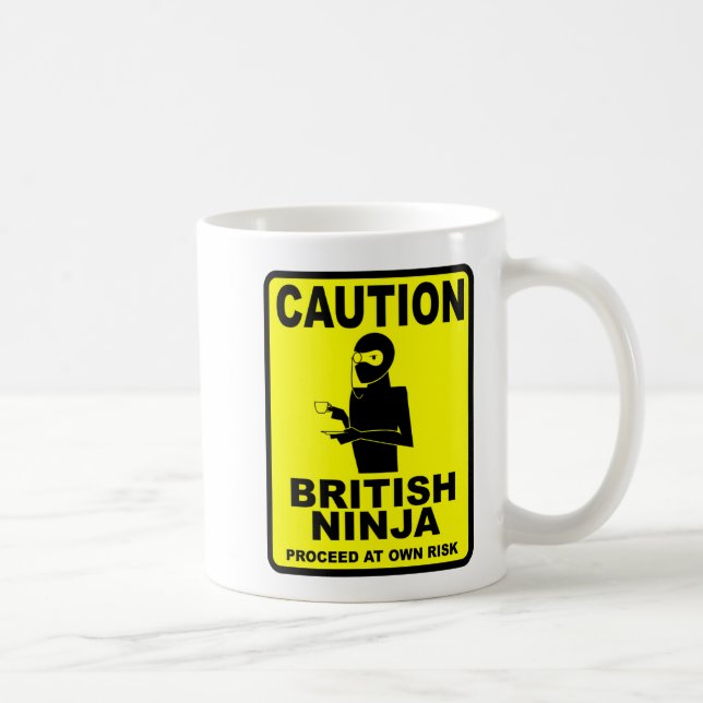 Lustigt British Ninja Kaffemugg (Höger)
