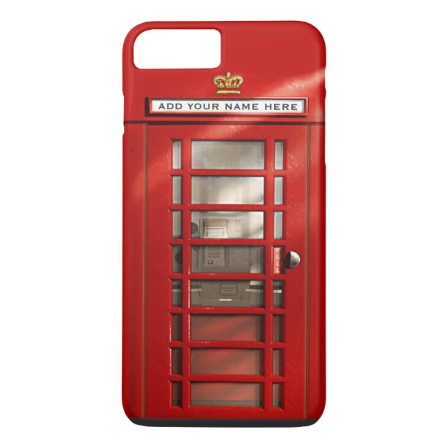 Lustigt British Red Telphone Box Personlig Case-Mate iPhone Skal (Baksida)