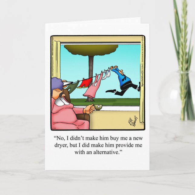 Lustigt Bröllop-årskort för dem Kort (Framsida)