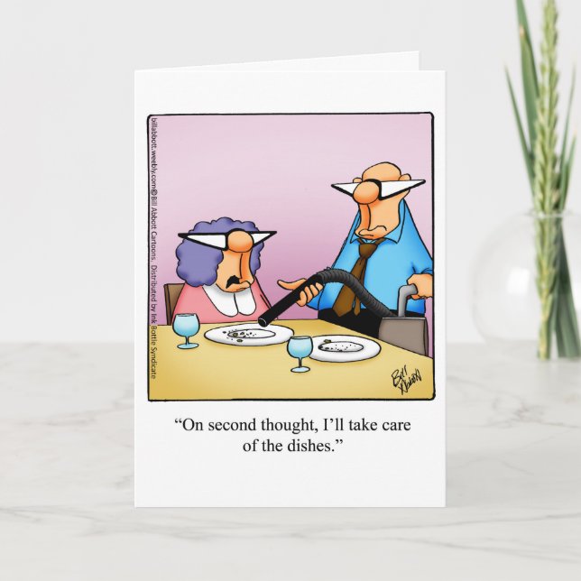 Lustigt Bröllop-årskort för honom Kort (Framsida)