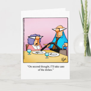 Lustigt Bröllop-årskort för honom Kort