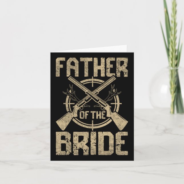 Lustigt Bröllop Far i Bride Hunting Kort (Framsida)