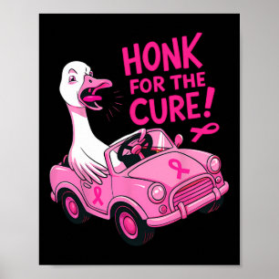 Lustigt bröstcancermedvetande hök för Cure Pi Poster
