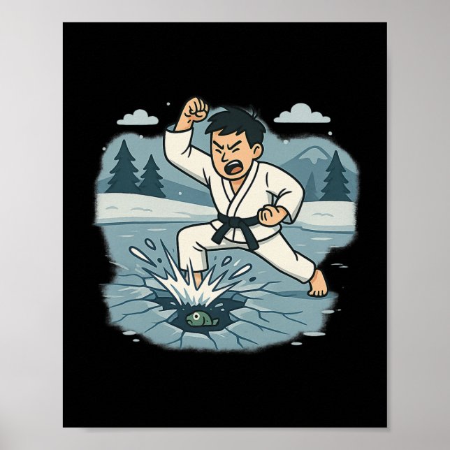 Lustigt bryta iskaratkopen martialkonsten Humor Poster (Framsidan)