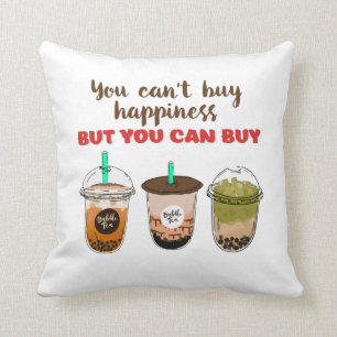 Lustigt Bubble Tea Boba Älskare kan inte köpa ly Kudde