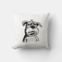 Lustigt Bulldog Pillow - "Pout that Wins Hearts!"