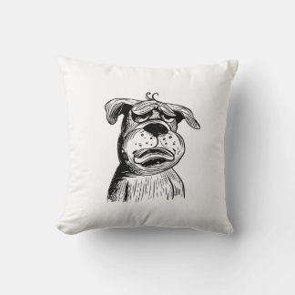 Lustigt Bulldog Pillow - "Pout that Wins Hearts!" Kudde