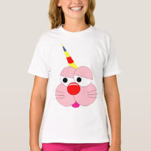 Lustigt Bunny Tecknad - jag är en Unicorn. Coolans