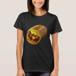 Lustigt burrito för folier t shirt