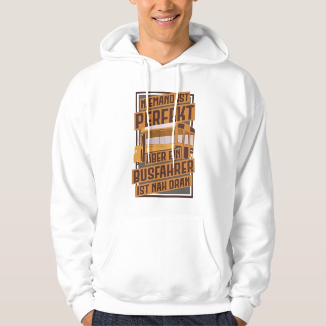 Lustigt Buss Driver School Buss Hoodie (Framsida)