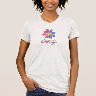 Lustigt BUTTER HALF Award hela Färg T-shirt
