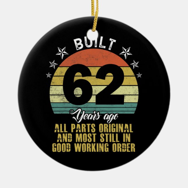 Lustigt Byggt för 62 år sedan alla delar original  Julgransprydnad Keramik (Framsidan)