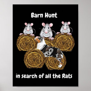 Lustigt Byrn Hunt - i sökning efter Råttor med blå Poster
