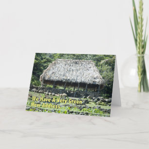 Lustigt byte av Adress - Polynesisk hut Meddelande
