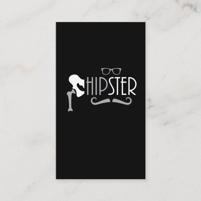Lustigt byte av Hipster-ersättningskörning Visitkort (Framsida)