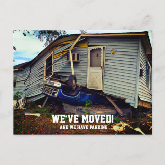 Lustigt byte av vykort för adress