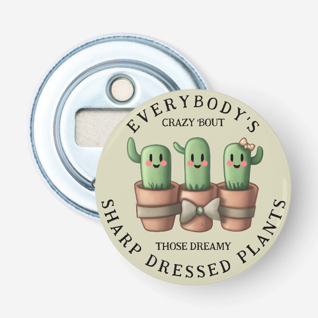 Lustigt Cacti Allas galna "Bout Vass ... Flasköppnare (Framsidan)