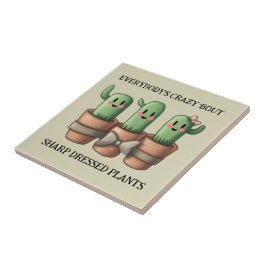 Lustigt Cacti Allas galna "Bout Vass ... Kakelplatta