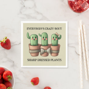 Lustigt Cacti Allas galna "Bout Vass ... Pappersservett