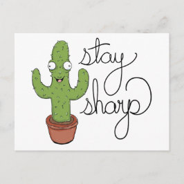 Lustigt Cactus Behåll Vassa tecken Vykort
