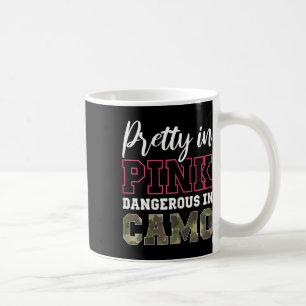 Lustigt Camo Hunting Rosa Graphics for Women and G Kaffemugg